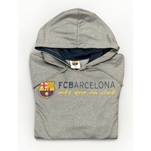FC Barcelona Official Hoodie Size M Mes Que Un Club Gray Pullover Hoodie